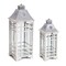 Melrose Set of 2 Distressed Finish Candle Lantern with Door 33"